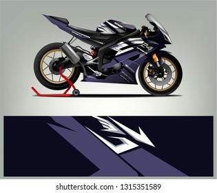 Sport bike graphic vector. Racing sport bike livery.