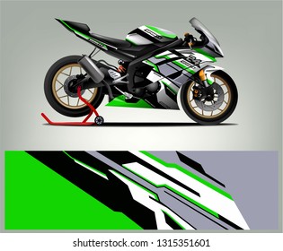 Sport bike graphic vector. Racing sport bike livery.