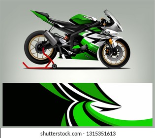 Sport bike graphic vector. Racing sport bike livery.
