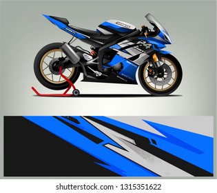 Sport bike graphic vector. Racing sport bike livery.