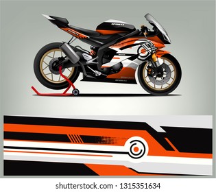Sport bike graphic vector. Racing sport bike livery.