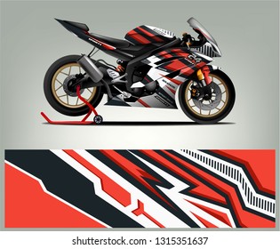 Sport bike graphic vector. Racing sport bike livery.