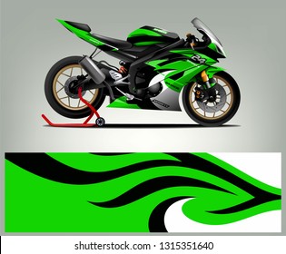 Sport bike graphic vector. Racing sport bike livery.