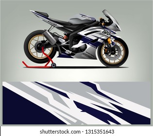 Sport bike graphic vector. Racing sport bike livery.