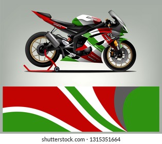 Sport bike graphic vector. Racing sport bike livery.