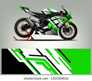 Sport bike graphic vector. Racing sport bike livery design. Ready print sticker vinyl.