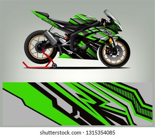 Sport bike graphic vector. Racing sport bike livery design. Ready print sticker vinyl.