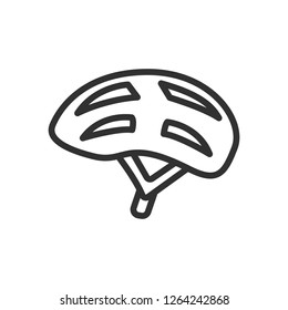 sport bike helmet. linear icon. Line with editable stroke