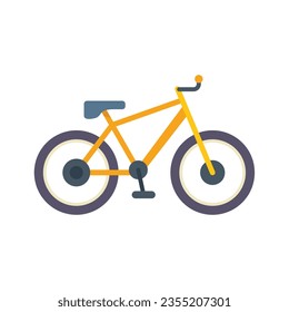 Sport bike icon flat vector. Active lifestyle. Bicycle workout isolated