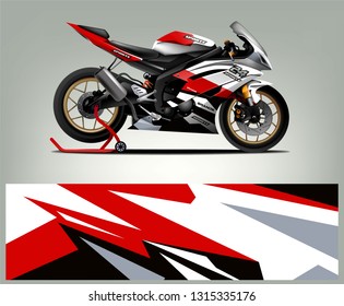 Sport Bike livery design. Racing Livery design for sport bike. Ready print eps vector.