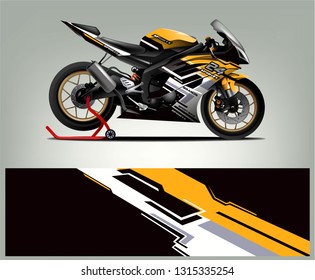 Sport Bike livery design. Racing Livery design for sport bike. Ready print eps vector.
