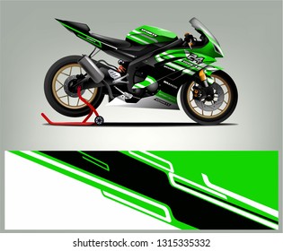 Sport Bike livery design. Racing Livery design for sport bike. Ready print eps vector.