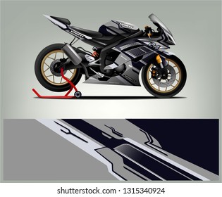Sport Bike. sticker decal design. Abstract background vector concept for vehicle vinyl wrap and car livery