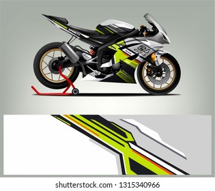 Sport Bike. sticker decal design. Abstract background vector concept for vehicle vinyl wrap and car livery