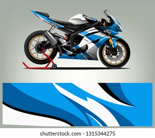 Sport bike wrap design vector. abstract background for vehicle decal vinyl branding
