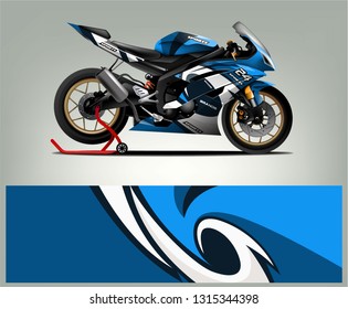 Sport bike wrap design vector. abstract background for vehicle decal vinyl branding