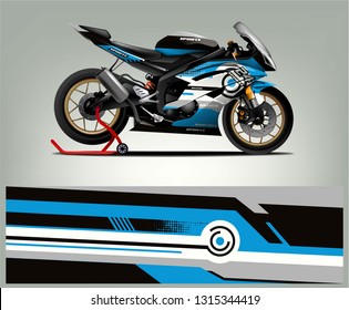 Sport bike wrap design vector. abstract background for vehicle decal vinyl branding