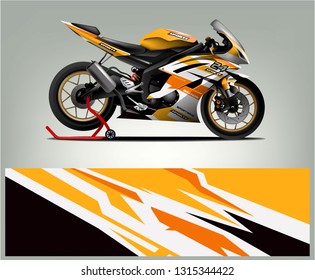 Sport bike wrap design vector. abstract background for vehicle decal vinyl branding