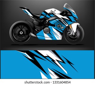 Sport bike wrap design vector. ready print concept for vinyl wrap and motorcycle decal