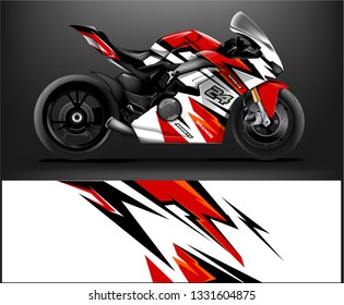 Sport bike wrap design vector. ready print concept for vinyl wrap and motorcycle decal