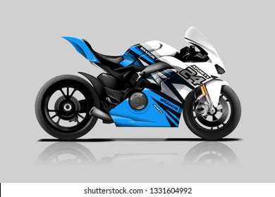 Sport bike wrap design vector. ready print concept for vinyl wrap and motorcycle decal