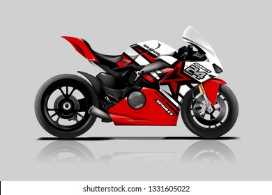 Sport bike wrap design vector. ready print concept for vinyl wrap and motorcycle decal