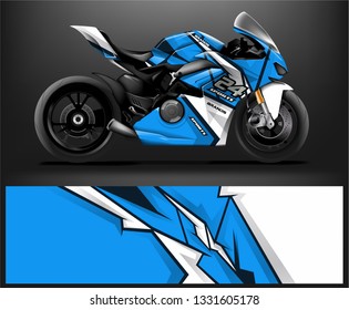 Sport bike wrap design vector. ready print concept for vinyl wrap and motorcycle decal
