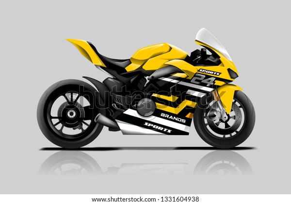 yellow sports bike