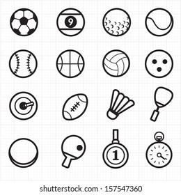 Sport black icons