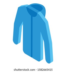 Sport blue hodie icon. Isometric of sport blue hodie vector icon for web design isolated on white background