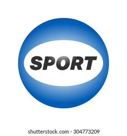 sport blue round logo