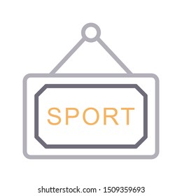 sport board colour line vector icon