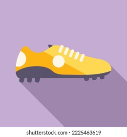 Sport boot icon flat vector. Soccer shoe. Football pair