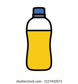 Sport Bottle Of Drink Icon. Editable Bold Outline With Color Fill Design. Vector Illustration.