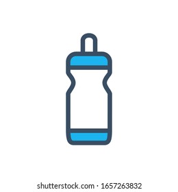 Icono del frasco deportivo diseñado en forma de contorno relleno