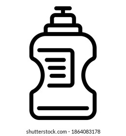 Icono de botella deportiva. Icono del vector del frasco deportivo de contorno para diseño web aislado en fondo blanco