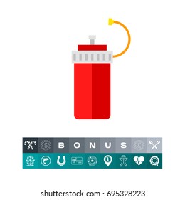 Sport Bottle with Straw Icon