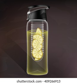 Sport bottle with water for your design