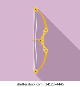 Sport bow icon. Flat illustration of sport bow vector icon for web design
