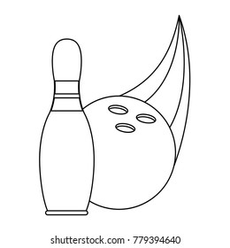 Sport bowling ball and pin