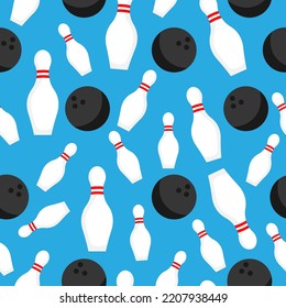 Sport Bowling Ball And Bowling Pins Isolated On White Background Vector Icon Set. Cartoon Doodle Fun Play Game Equipment.