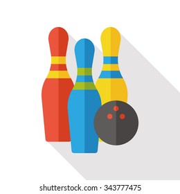 sport bowling flat icon