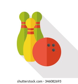 sport bowling flat icon
