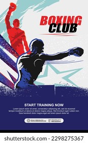 Sport Boxing Background vector illustration