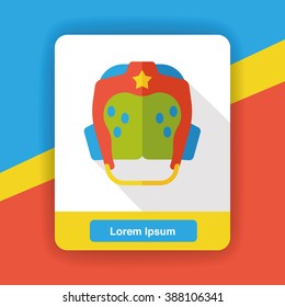 sport Boxing cap flat icon