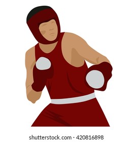 Sport boxing, isolated vector