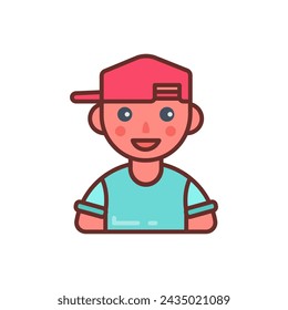 Sport Boy icon in vector. Logotype
