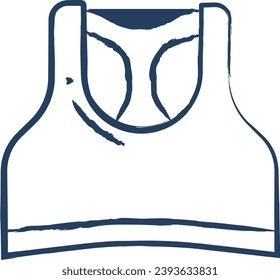 Ilustración vectorial con mano de Sport Bra