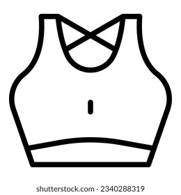 Sport bra icon outline vector. Fashion gym. Garment outfit