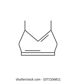 Sport bra icon. Simple element illustration. Sport bra symbol design template. Can be used for web and mobile on white background